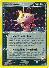 Rocket's Meowth 46/109 - Reverse Holo-Kantocards