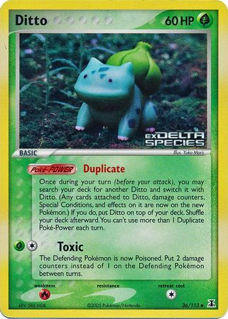 Ditto [Bulbasaur] 36/113 - Reverse Holo-Kantocards
