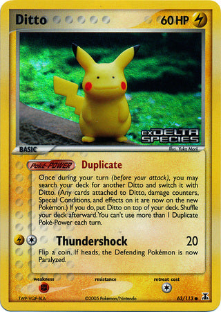 Ditto [Pikachu] 63/113 - Reverse Holo