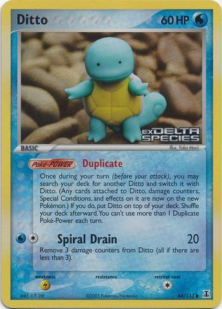 Ditto [Squirtle] 64/113 - Reverse Holo