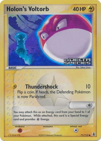 Holon's Voltorb 71/113 - Reverse Holo