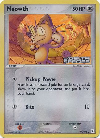 Meowth 77/113 - Reverse Holo