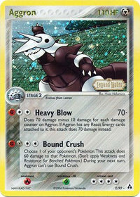 Aggron 2/92 - Reverse Holo-Kantocards