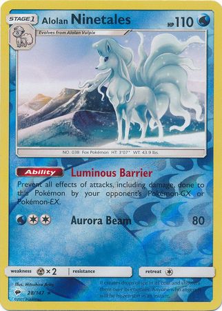 Alolan Ninetales 28/147 - Reverse Holo