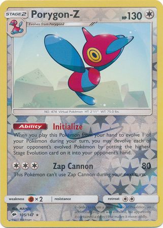 Porygon-Z 105/147 - Reverse Holo-Kantocards