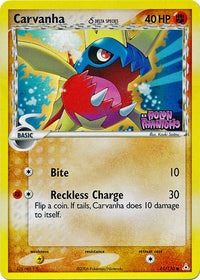 Carvanha (delta species) 61/110 - Reverse Holo-Kantocards