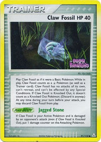 Claw Fossil 91/110 - Reverse Holo-Kantocards