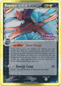 Deoxys (delta species) [Attack] 3/110 - Reverse Holo-Kantocards