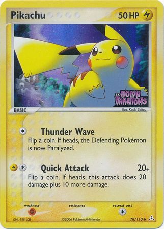 Pikachu 78/110 - Reverse Holo-Kantocards