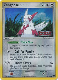 Zangoose 25/108 - Reverse Holo-Kantocards