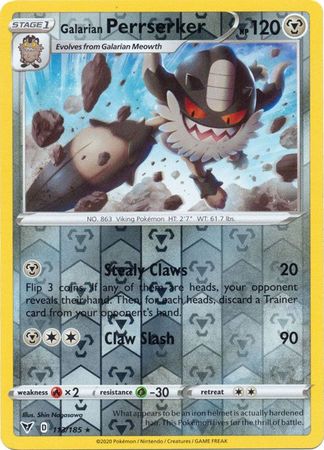 Galarian Perrserker 113/185 - Reverse Holo
