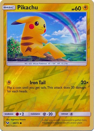 Pikachu 28/73 - Reverse Holo