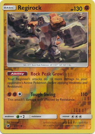 Regirock 53/111 - Reverse Holo