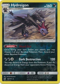 Hydreigon 62/111 - Reverse Holo-Kantocards