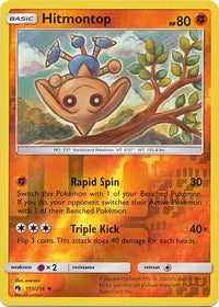 Hitmontop 113/214 - Reverse Holo-Kantocards