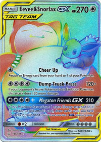 Eevee & SnorlaxTag Team GX 191/181-Kantocards