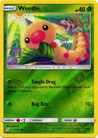 Weedle 2/181 - Reverse Holo