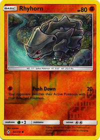 Rhyhorn 92/214 - Reverse Holo-Kantocards
