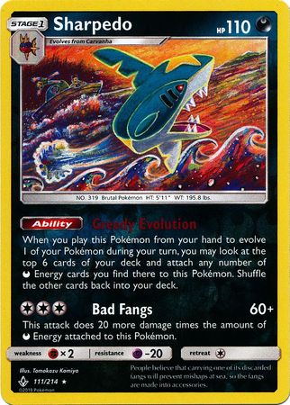Sharpedo 111/214 - Reverse Holo