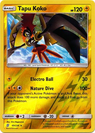 Tapu Koko 69/236 - Reverse Holo
