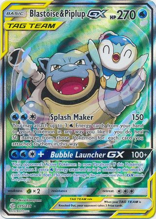 Blastoise & PiplupTag Team GX 215/236 - Full Art