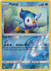 Piplup 54/236 - Reverse Holo-Kantocards
