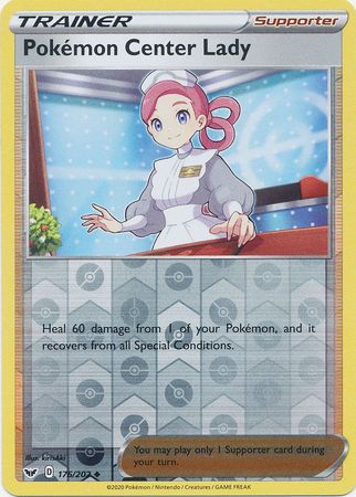 Pokémon Center Lady  176/202 - Reverse Holo