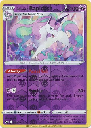 Galarian Rapidash 082/202 - Reverse Holo