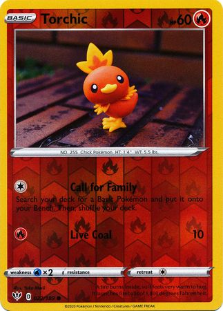 Torchic 022/189 -  Holo Reverse