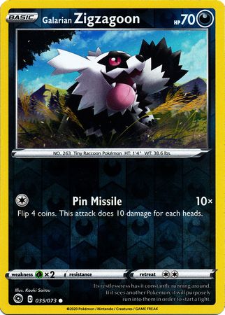 Galarian Zigzagoon 035/073 - Holo Reverse