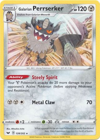 Galarian Perrserker 128/202 - Rare