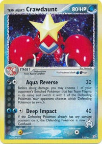 Team Aqua's Crawdaunt 2/95-Kantocards