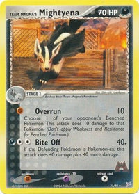 Team Magma's Mightyena 21/95-Kantocards