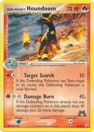 Team Magma's Houndoom 34/95-Kantocards
