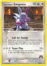 Team Magma's Zangoose 23/95-Kantocards