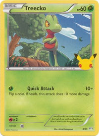 Treecko 3/25 25 Aniversario-Kantocards