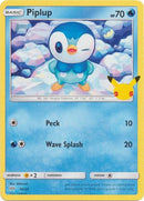 Piplup 20/25 25 Aniversario-Kantocards