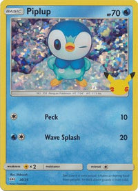 Piplup 20/25 25 Aniversario Holo-Kantocards