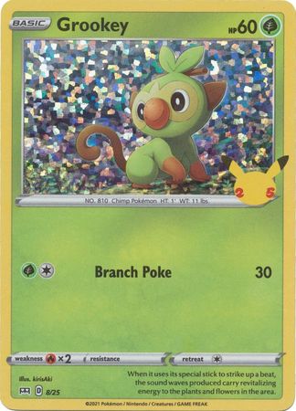 Grookey 8/25 25 Aniversario Holo