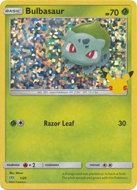 Bulbasaur 1/25 25 Aniversario Holo-Kantocards