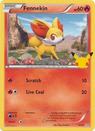 Fennekin 14/25 25 Aniversario