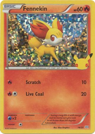 Fennekin 14/25 25 Aniversario Holo