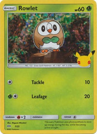 Rowlet 7/25 25 Aniversario Holo-Kantocards