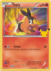 Tepig 13/25 25 Aniversario-Kantocards