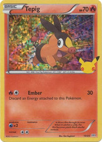 Tepig 13/25 25 Aniversario Holo-Kantocards