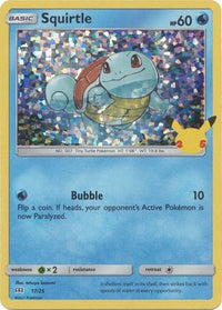 Squirtle 17/25 25 Aniversario Holo-Kantocards