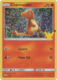 Charmander 9/25 25 Aniversario Holo-Kantocards