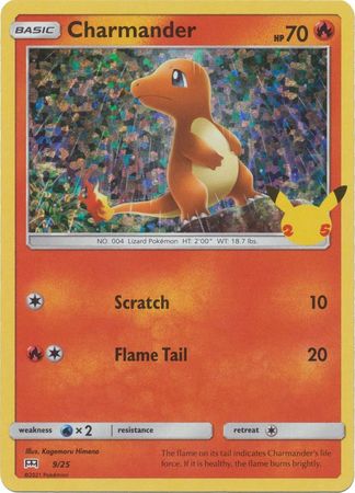 Charmander 9/25 25 Aniversario Holo