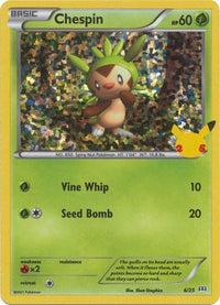Chespin 6/25 25 Aniversario Holo-Kantocards