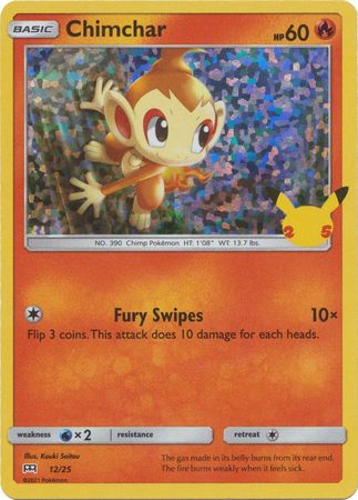 Chimchar 12/25 25 Aniversario Holo